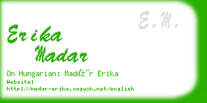 erika madar business card